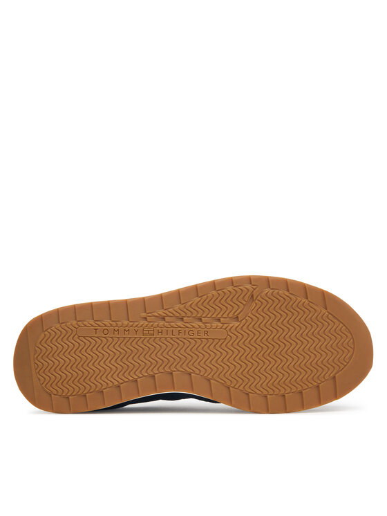Tommy Hilfiger Snīkeri Tommy Hilfiger Th Runner Suede Monogram FW0FW09620 Tumši zils