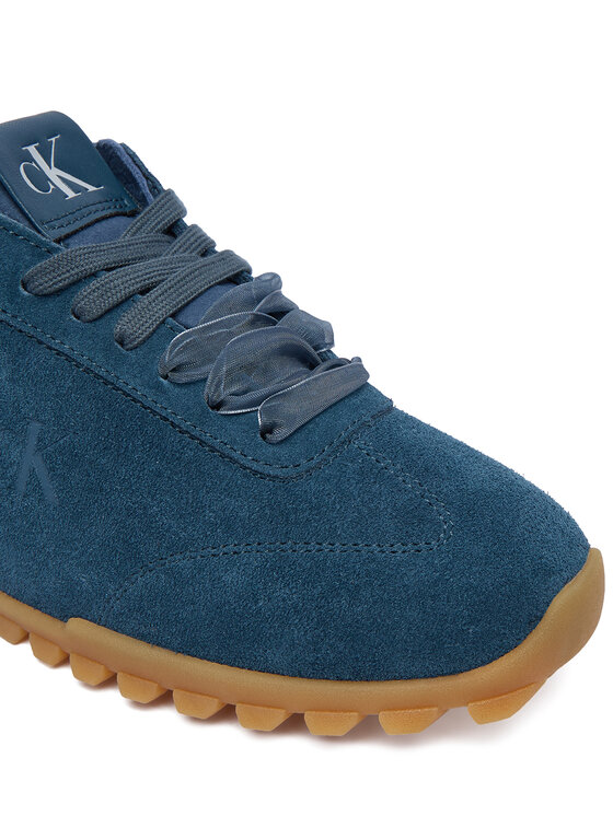 Calvin Klein Snīkeri Calvin Klein Low Profile Run Mg Sue Db Laces HW0HW03150 Tumši zils