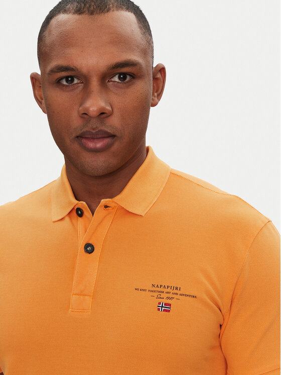 Napapijri Napapijri Polo Elbas NP0A4GDL Narančasta Regular Fit