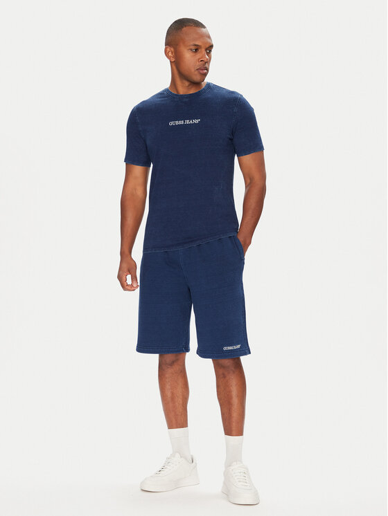 Guess Jeans Guess Jeans Póló M5YI34 KCTG1 Kék Slim Fit