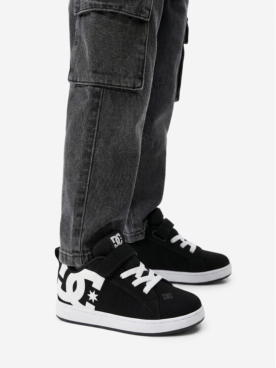 DC Shoes Снікерcи DC Shoes EO-COURT GRAFFIK ELASTIC TODDLER DC02547002 Чорний