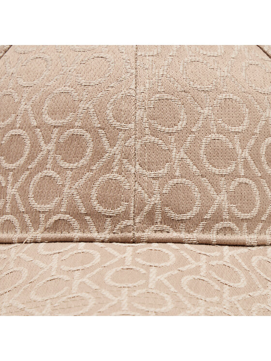 Calvin Klein Kapa s šiltom Calvin Klein Monogram Jacquard K60K612032 Bež
