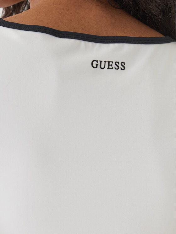 Guess Guess Τοπ V6GP09 K2999 Εκρού Slim Fit