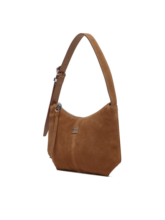 Tommy Jeans Borsetta Tommy Jeans Tjw Slouchy Suede Shoulder Bag AW0AW18859 Marrone