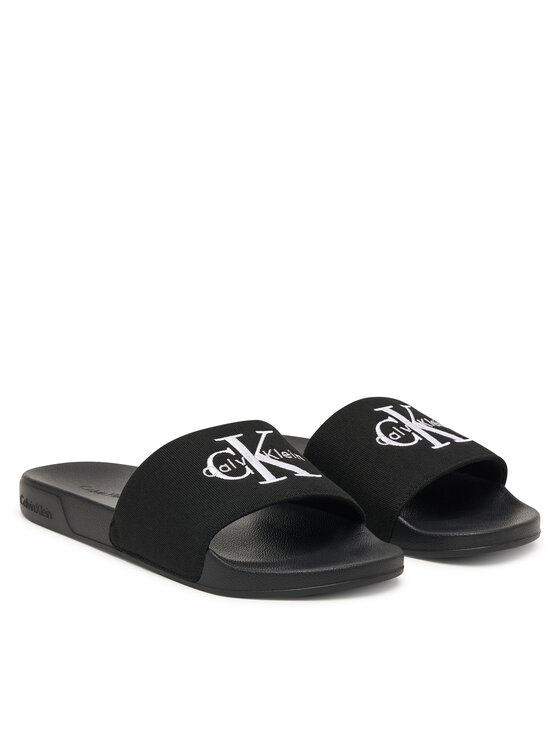 Calvin Klein Jeans Šľapky Calvin Klein Jeans Ess Slide Cv YM0YM01393 Čierna