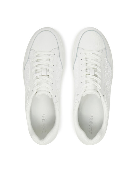 Calvin Klein Laisvalaikio batai Calvin Klein Clean Cup Low Laceup Mono HM0HM01899 Balta