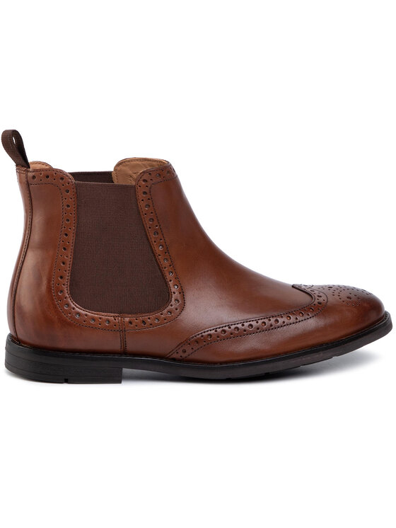 Clarks Členková obuv s elastickým prvkom Clarks Ronnie Top 261449277 Hnedá