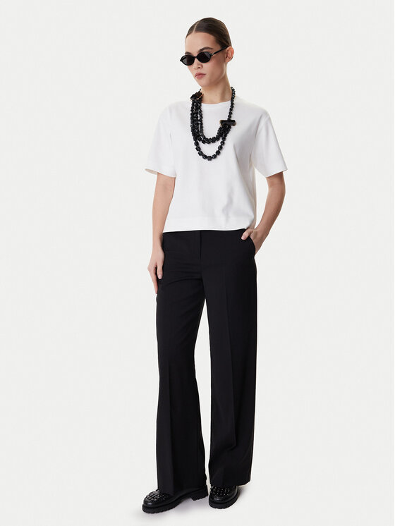 Weekend Max Mara Weekend Max Mara Camiseta Multid 2615941031 Blanco Relaxed Fit