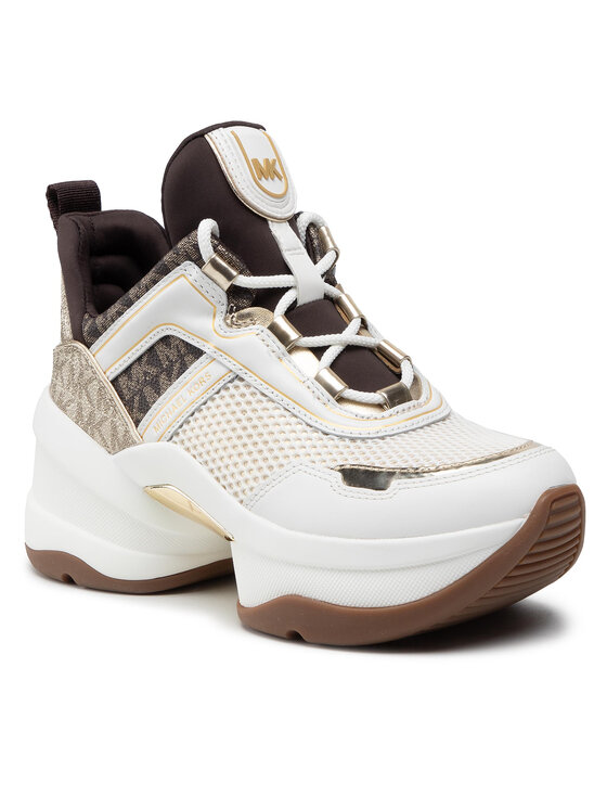 MICHAEL Michael Kors Snīkeri MICHAEL Michael Kors Olympia Trainer 43R2OLFS1M Balts