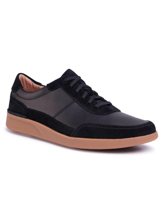 Sneakersy Clarks Oakland Run 261482057 Czarny | Eobuwie.com.pl