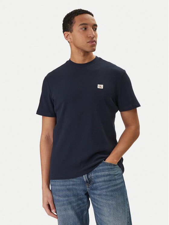 Calvin Klein Jeans Calvin Klein Jeans Camiseta Waffle Badge LV04RD008G Azul marino Regular Fit