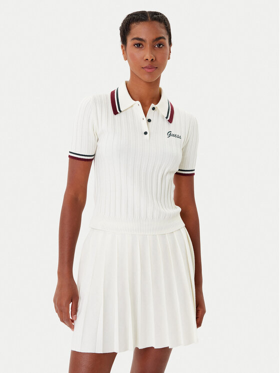 Guess Guess Polo majica V5BP04 Z1152 Bela Regular Fit