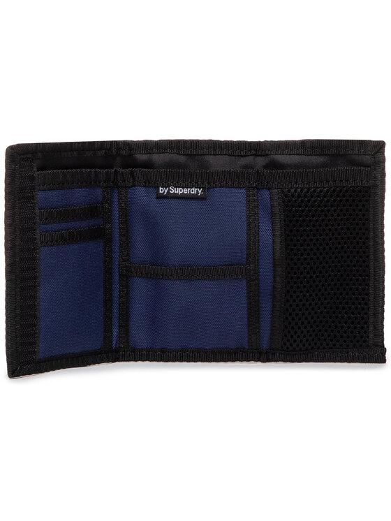 Superdry Piniginė Superdry Velcro Logo Wallet M9810024A Tamsiai mėlyna