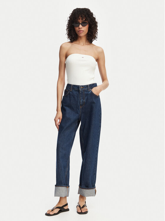 Tommy Jeans Tommy Jeans Top DW0DW22263 Blanco Slim Fit
