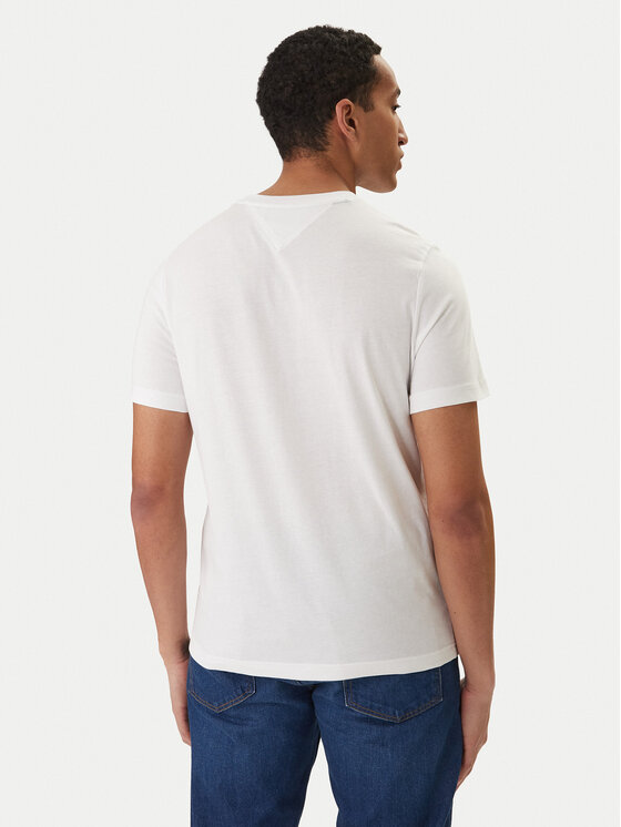 Tommy Hilfiger Tommy Hilfiger Camiseta Brand Love Big Text MW0MW42369 Blanco Regular Fit