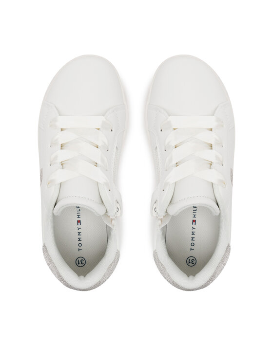 Tommy Hilfiger Sneakers Tommy Hilfiger Low Cut Velcro Sneaker T1A9-33728-1439 S Bianco