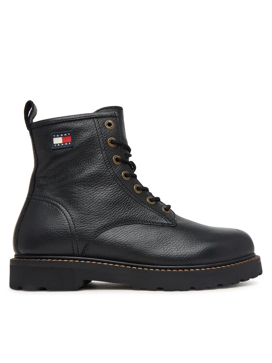 Tommy Jeans Polacchine Tommy Jeans Archive '01 Tumble Lace Up Warm EM0EM01780 Nero