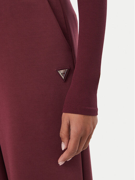 Guess Guess Блузка V4BP07 K8RT2 Бордовий Slim Fit