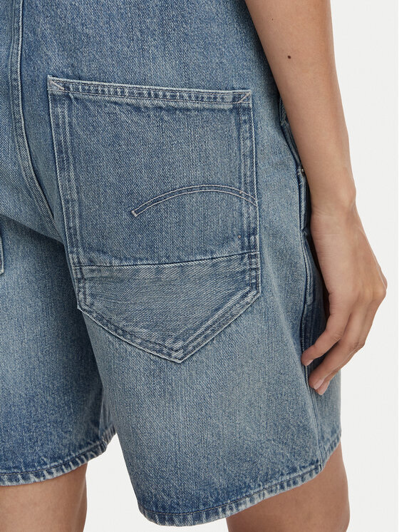 G-STAR G-Star Raw Jeans hlače z naramnicami D28887-D788 Modra Loose Fit