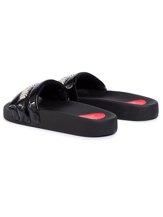 LOVE MOSCHINO Klapki LOVE MOSCHINO JA28022G1AID0000 Czarny