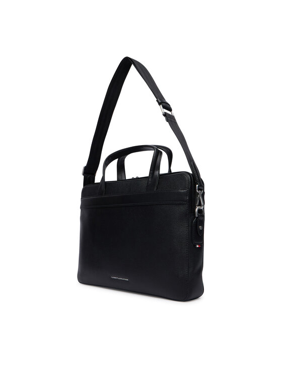 Tommy Hilfiger Brašna na notebook Tommy Hilfiger Th Business Leather Computer Bag AM0AM14731 Černá