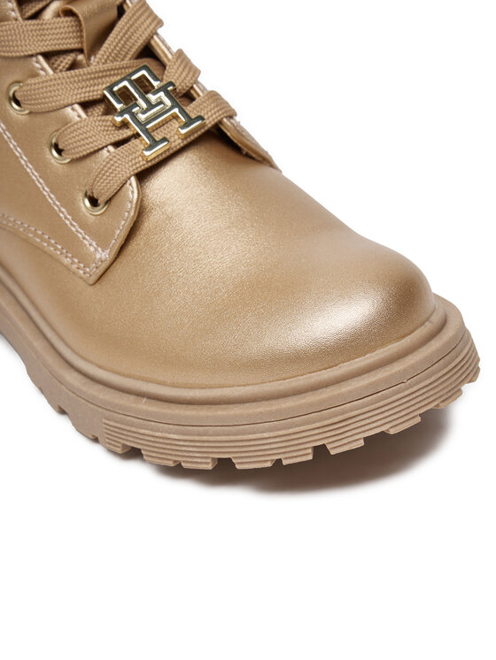 Tommy Hilfiger Īsie zābaki Tommy Hilfiger T1A5-33562-0376 S Zelta