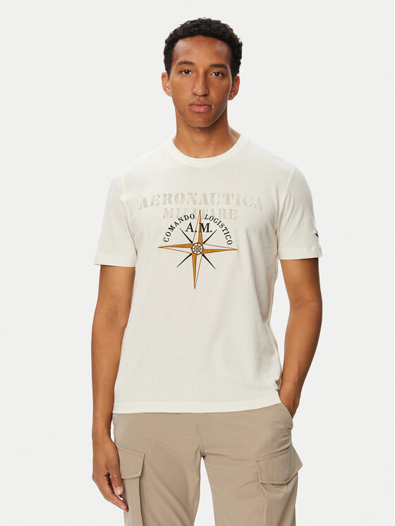Aeronautica Militare Aeronautica Militare Camiseta 262TS2582UJ00750 Blanco Regular Fit