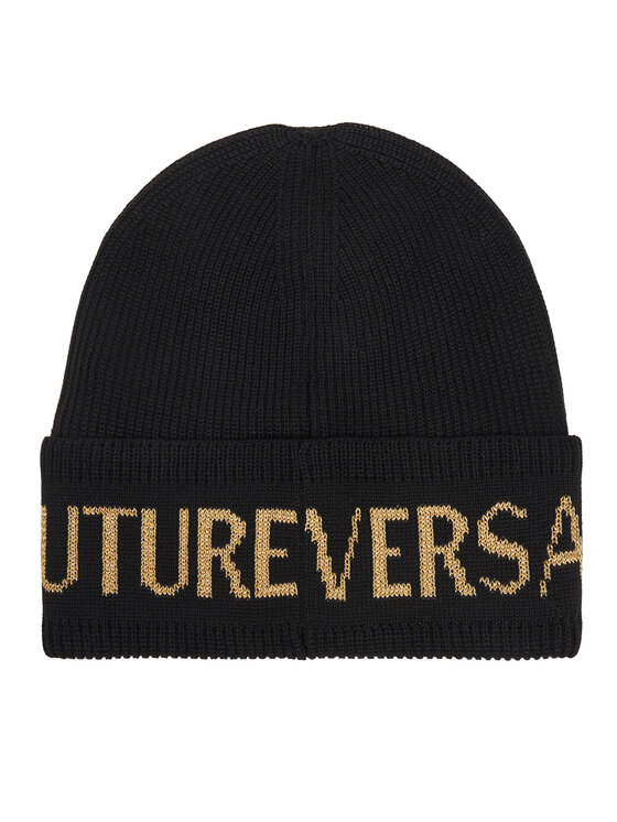 Versace Jeans Couture Шапкa Versace Jeans Couture Big Beanie 79YAZK40 Чорний