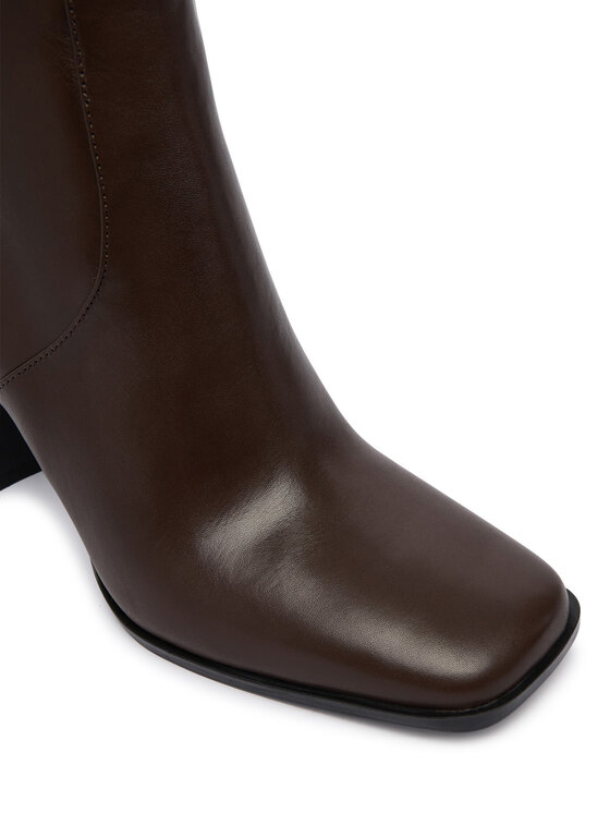 Guess Polokozačky Guess FLFGED LEA10 Tmavě hnědá
