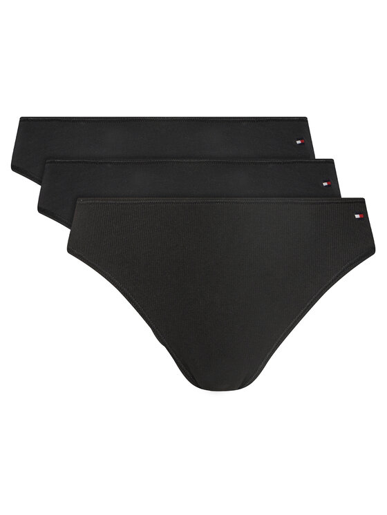 Tommy Hilfiger Tommy Hilfiger Set di mutandine brasiliane UW0UW05968 Nero