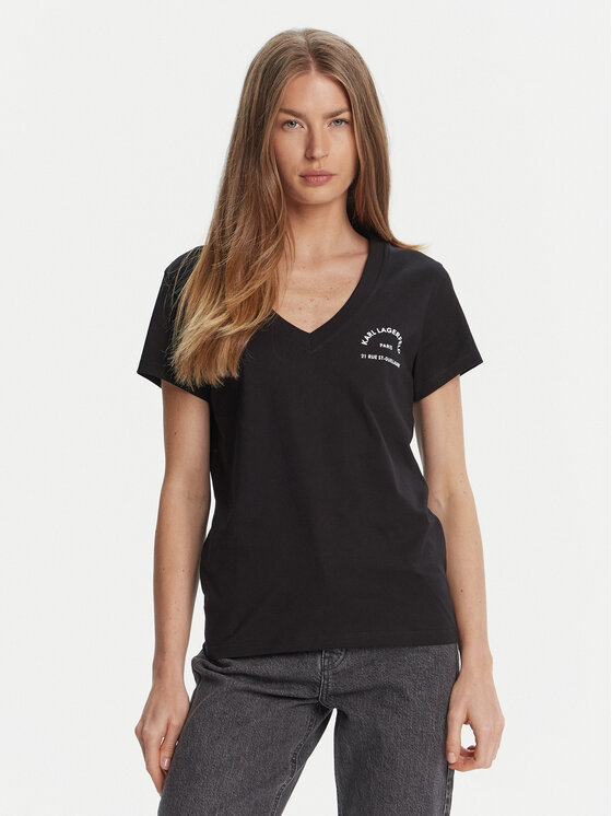 KARL LAGERFELD KARL LAGERFELD Camiseta A3W17104 Negro Regular Fit