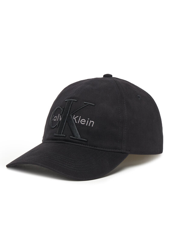 Calvin Klein Kapa s šiltom Calvin Klein Large Monologo LV04D5039G Črna