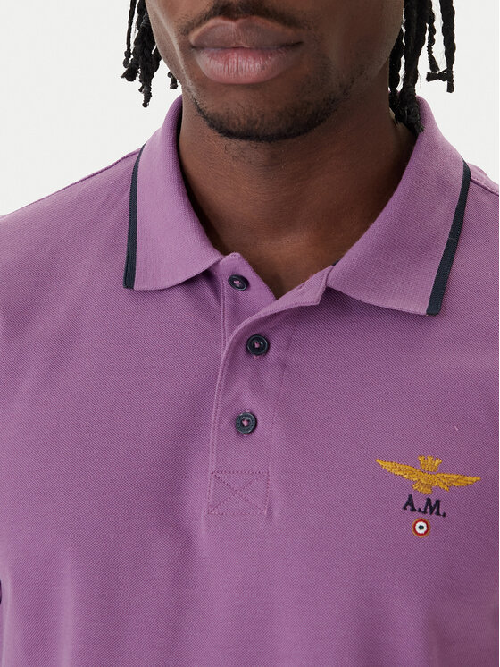 Aeronautica Militare Aeronautica Militare Polo 261PO1308UP00082 Violeta Regular Fit