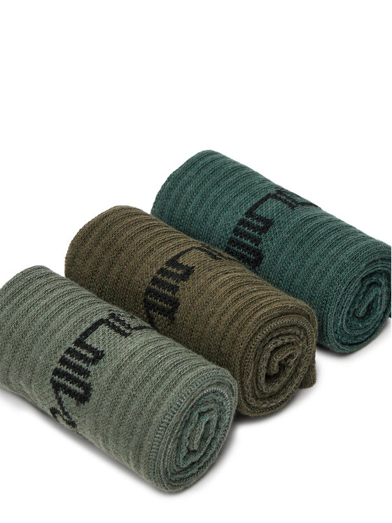 Quiksilver Garās zeķes Quiksilver AS_QUIKSILVER_100W_SS25 (3-PACK) Haki