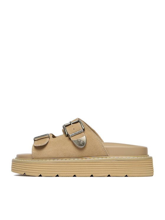 U.S. Polo Assn. Шльопанці U.S. Polo Assn. EO-TANIA001W/6S1 Бежевий