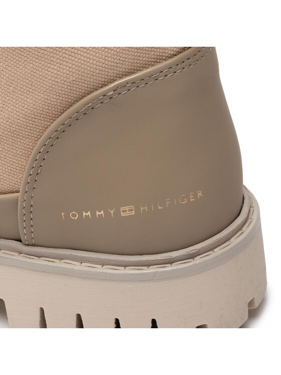 Tommy Hilfiger Pohodni čevlji Tommy Hilfiger Th Casual Lace Up Boot FW0FW06549 Bež