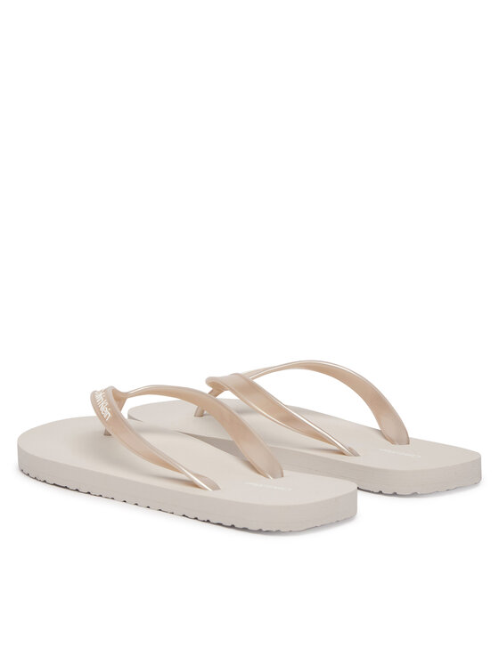 Calvin Klein Šlepetės per pirštą Calvin Klein Arwa HW0HW02956 Sidabrinė