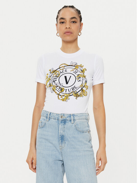 Versace Jeans Couture Versace Jeans Couture Футболка 78HAHC01 Білий Regular Fit