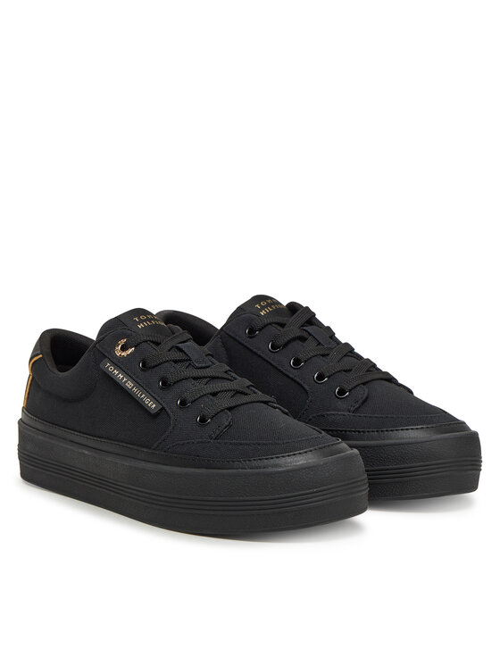 Tommy Hilfiger Superge Tommy Hilfiger Essential Vulc Textile Sneaker FW0FW08323 Črna
