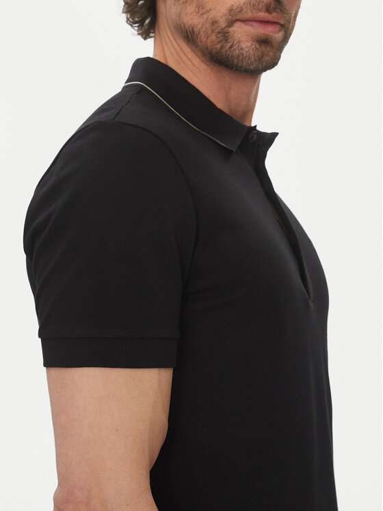 BOSS BOSS Поло Paule 4 50506195 Чорний Slim Fit