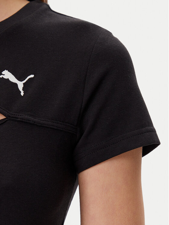 Puma Puma Футболка Ess Cut-Out 631164 Чорний Slim Fit