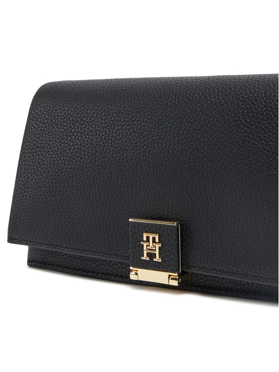Tommy Hilfiger Geantă Tommy Hilfiger Th Her Flap W/Chain AW0AW17403 Negru