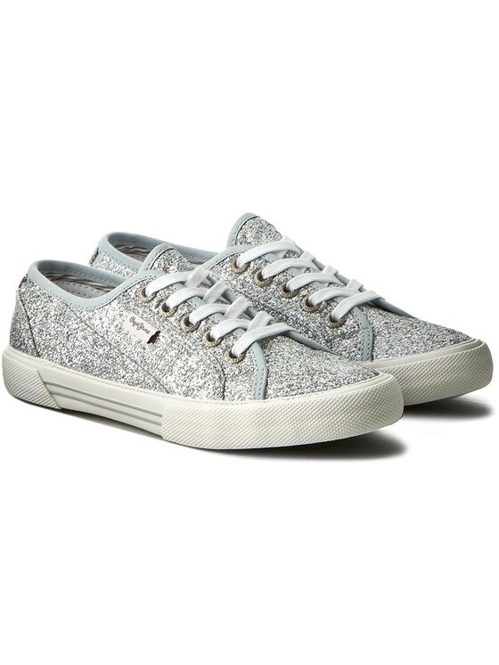 Pepe Jeans Tenisky Pepe Jeans Aberlady Flash PLS30498 Stříbrná