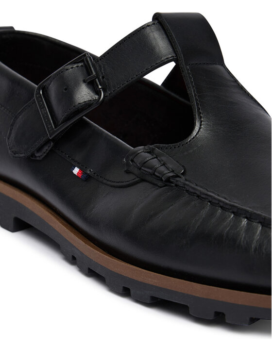Tommy Hilfiger Półbuty Tommy Hilfiger Hilfiger Light Lth Buckle Loafer FM0FM05846 Czarny