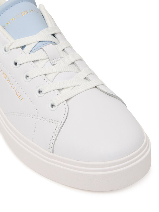 Tommy Hilfiger Superge Tommy Hilfiger Th Feminine Cupsole Leather FW0FW09105 Bela