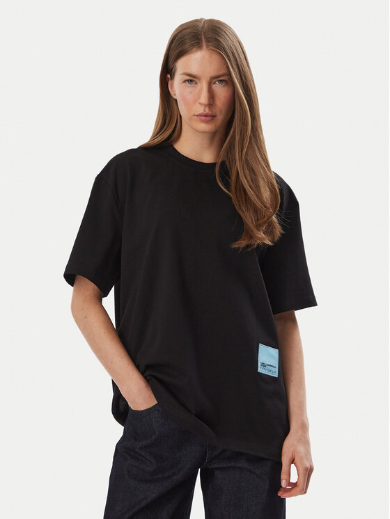 Karl Lagerfeld Jeans Karl Lagerfeld Jeans Camiseta B4W17076 Negro Relaxed Fit