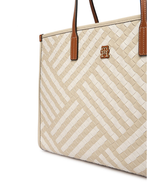 Tommy Hilfiger Τσάντα Tommy Hilfiger Th City Tote AW0AW18394 Μπεζ