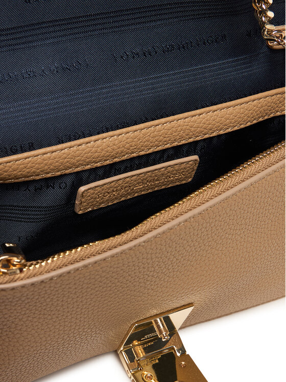 Tommy Hilfiger Geantă Tommy Hilfiger Th Her Flap W/Chain AW0AW17403 Bej