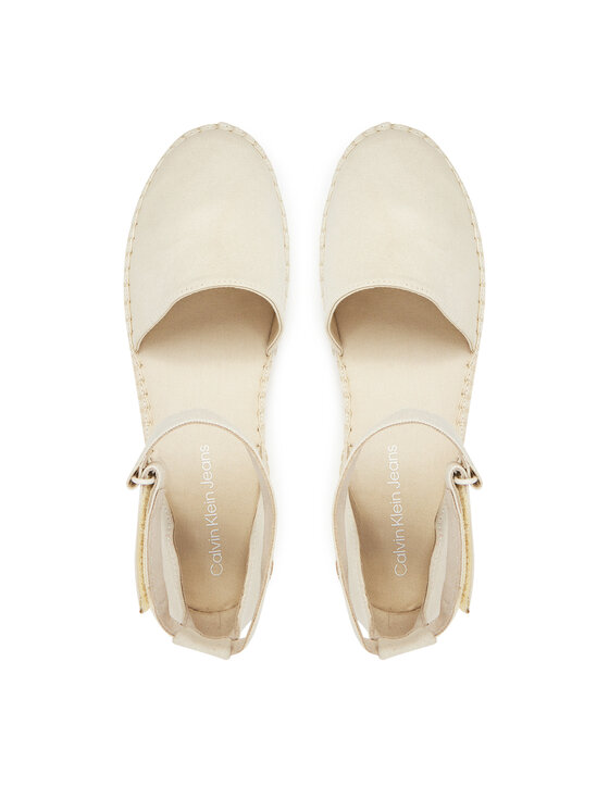 Calvin Klein Jeans Espadrilky Calvin Klein Jeans Flatform Espadrille Sling Mg YW0YW01735 Béžová