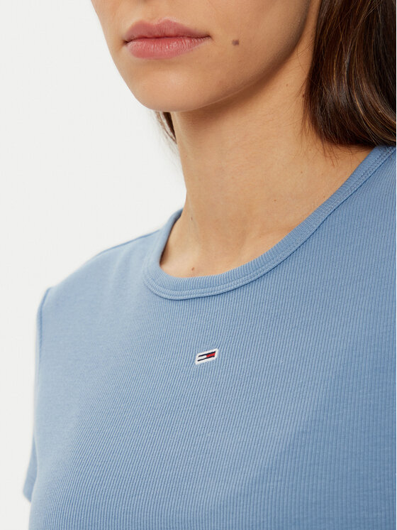 Tommy Jeans Tommy Jeans Póló Essential DW0DW17383 Kék Slim Fit